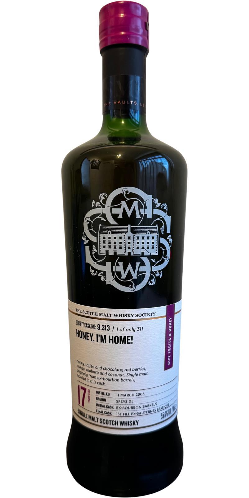 Glen Grant 2008 SMWS 9.313 Honey, I'm home!