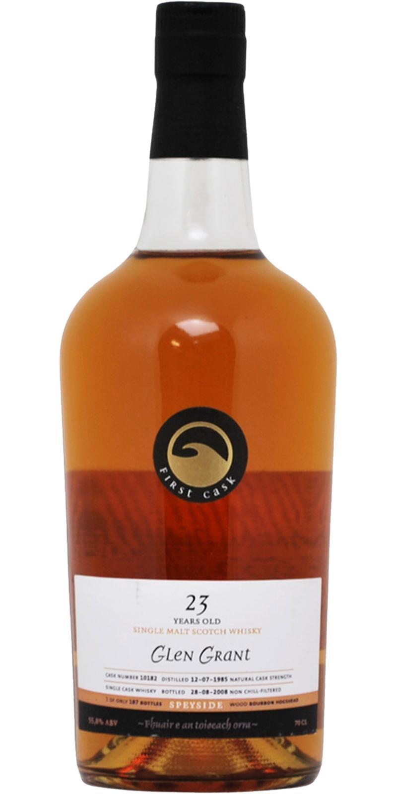 Glen Grant 1985 WIN First Cask