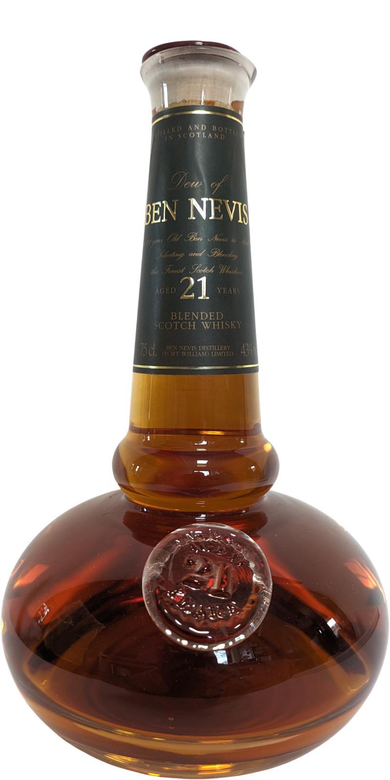Dew of Ben Nevis 21-year-old Still-shaped Decanter