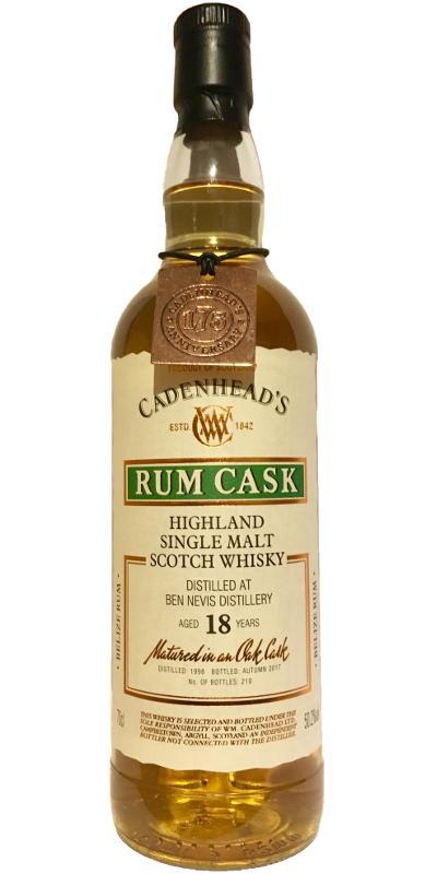 Ben Nevis 1998 CA Wood Range - Rum Cask