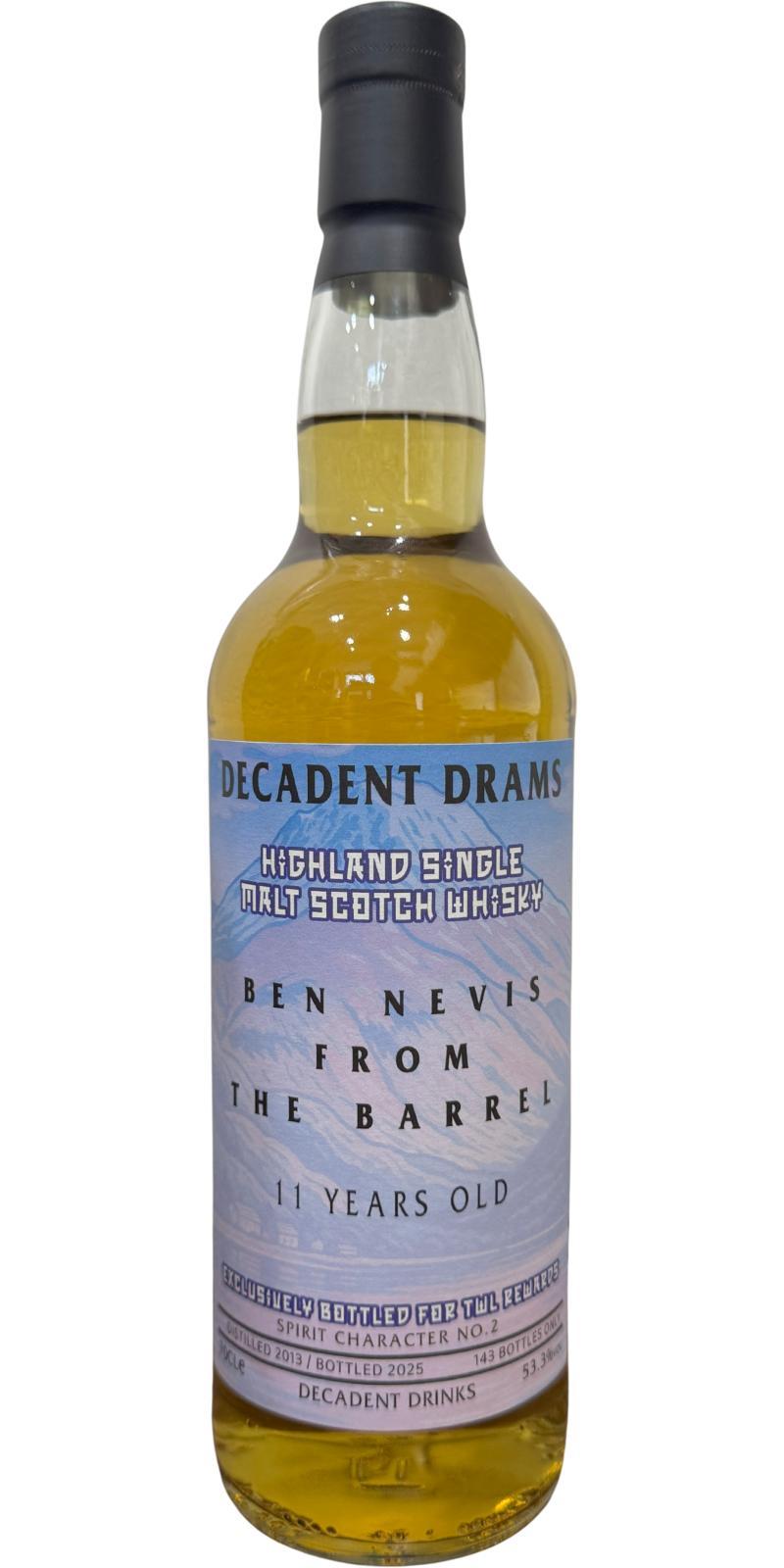Ben Nevis 2013 DeDr From The Barrel - Exclusive Botteling