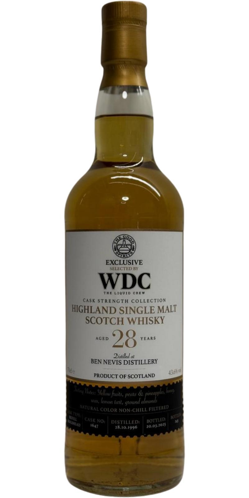 Ben Nevis 1996 DRFS Cask Strength Collection #04