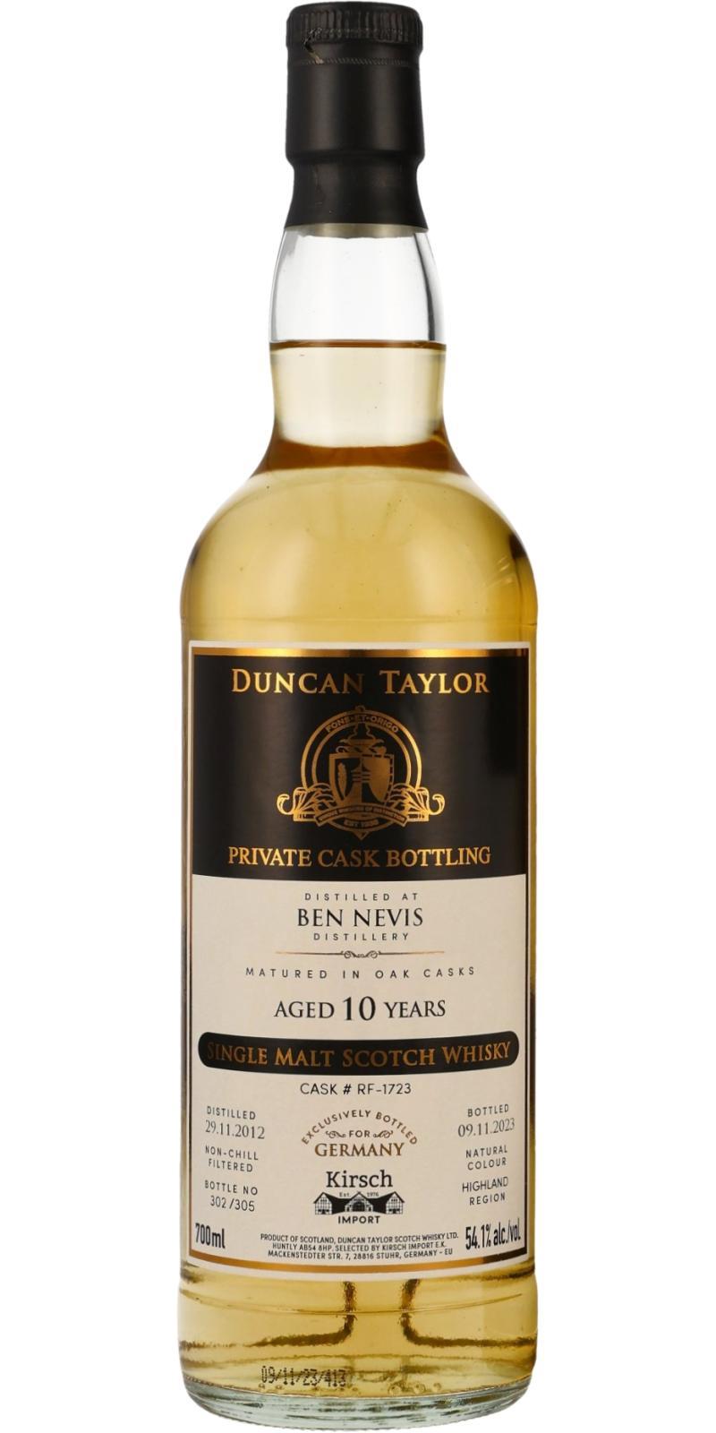 Ben Nevis 2012 DT Private Cask Bottling