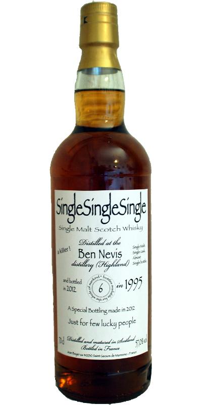 Ben Nevis 1995 JB Single Malt Single Cask Almost Single Bottle