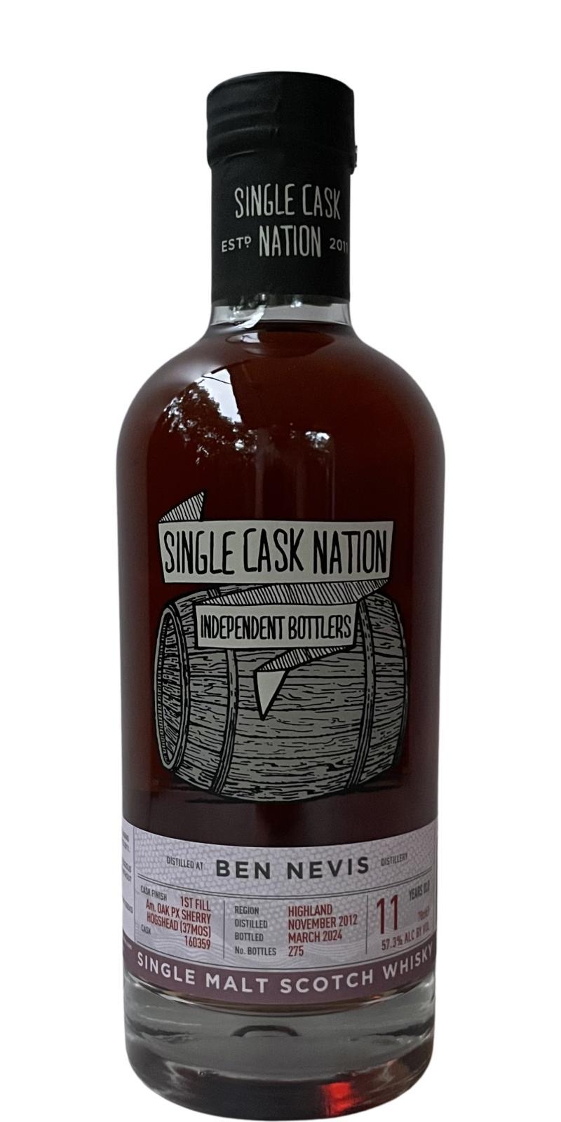 Ben Nevis 2012 JWC Single Cask Nation