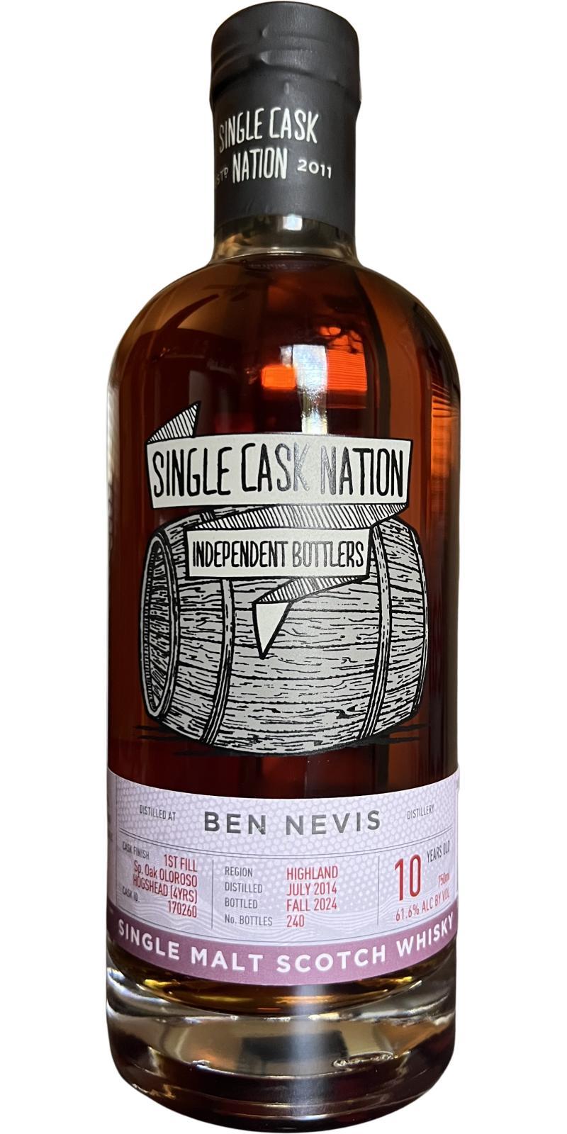 Ben Nevis 2014 JWC Single Cask Nation