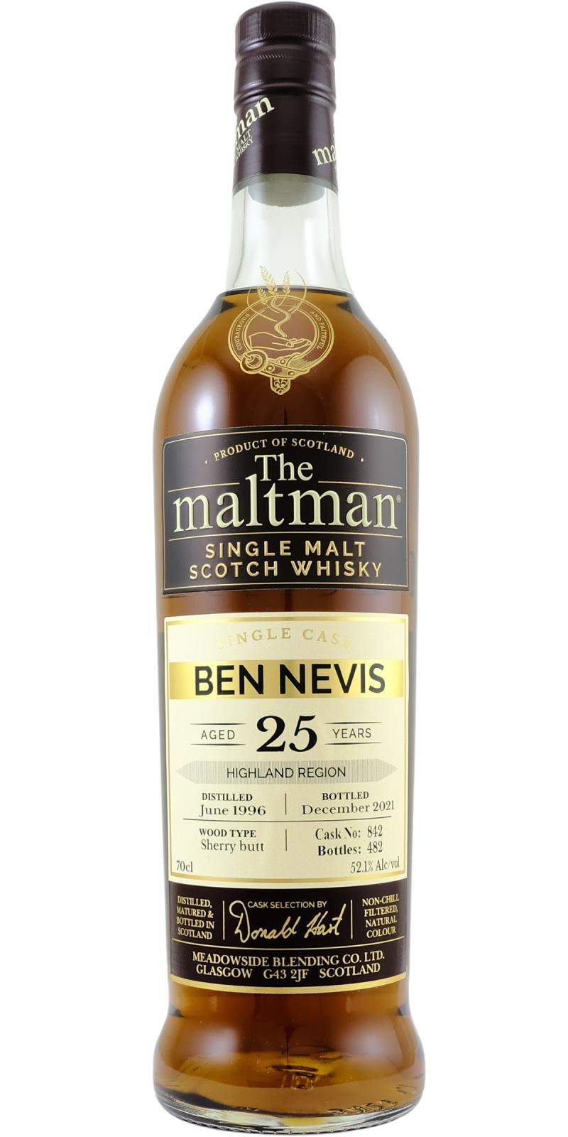 Ben Nevis 1996 MBl The Maltman - Single Cask