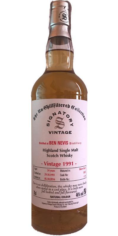 Ben Nevis 1991 SV The Un-Chillfiltered Collection