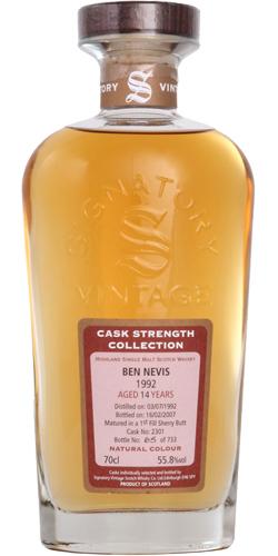 Ben Nevis 1992 SV Cask Strength Collection