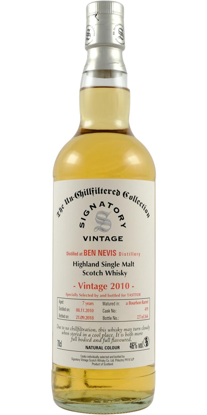 Ben Nevis 2010 SV The Un-Chillfiltered Collection