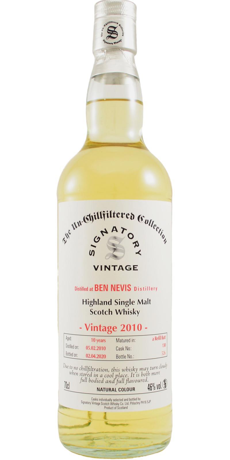 Ben Nevis 2010 SV The Un-Chillfiltered Collection