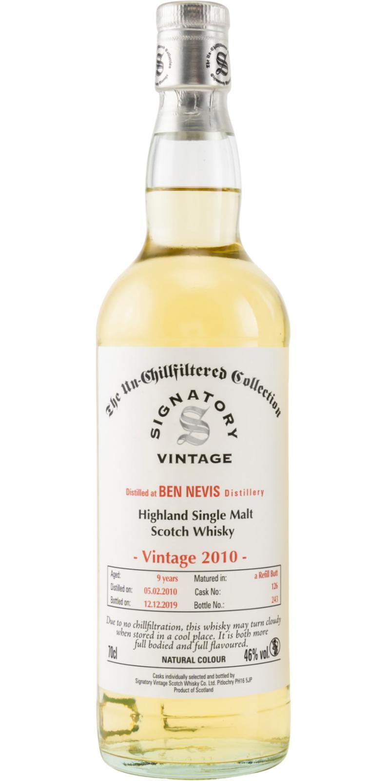 Ben Nevis 2010 SV The Un-Chillfiltered Collection