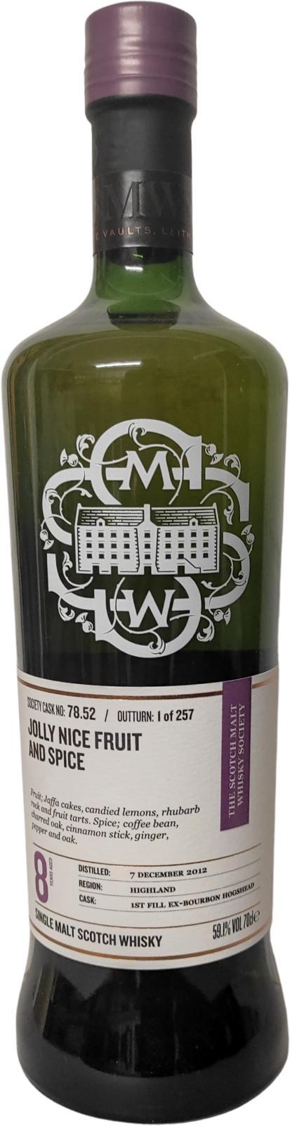 Ben Nevis 2012 SMWS 78.52 Jolly nice fruit and spice