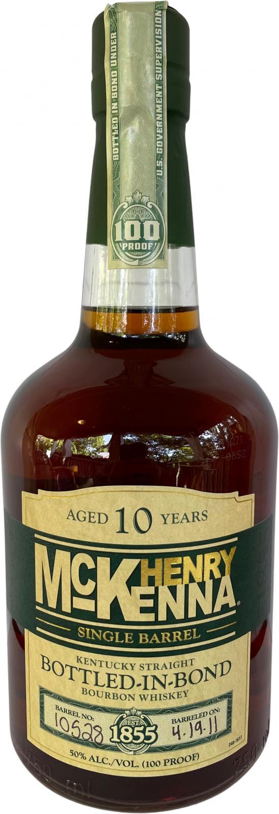 Henry McKenna 10-year-old  Single Barrel - Bottled in Bond
