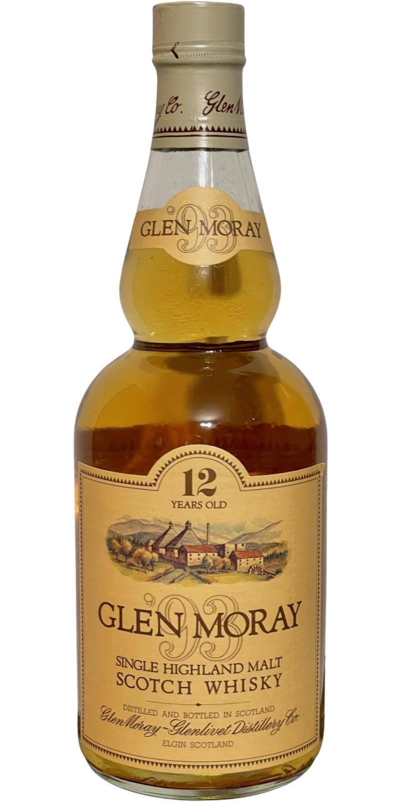 Glen Moray 12-year-old  `93 - beige distillery label - Highland Regiments