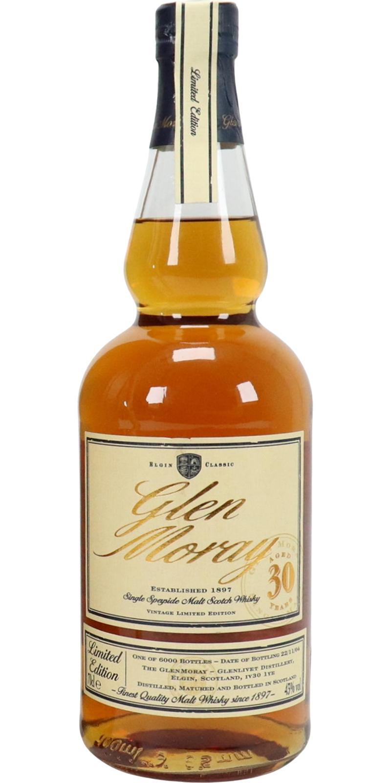 Glen Moray 30-year-old  Vintage Limited Edition