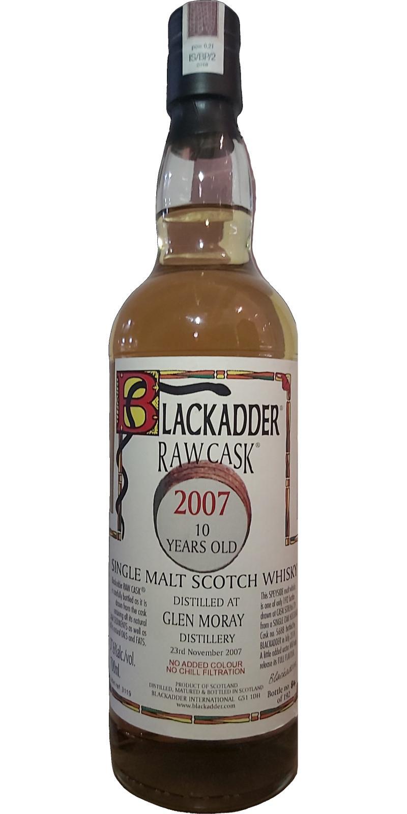 Glen Moray 2007 BA  Raw Cask
