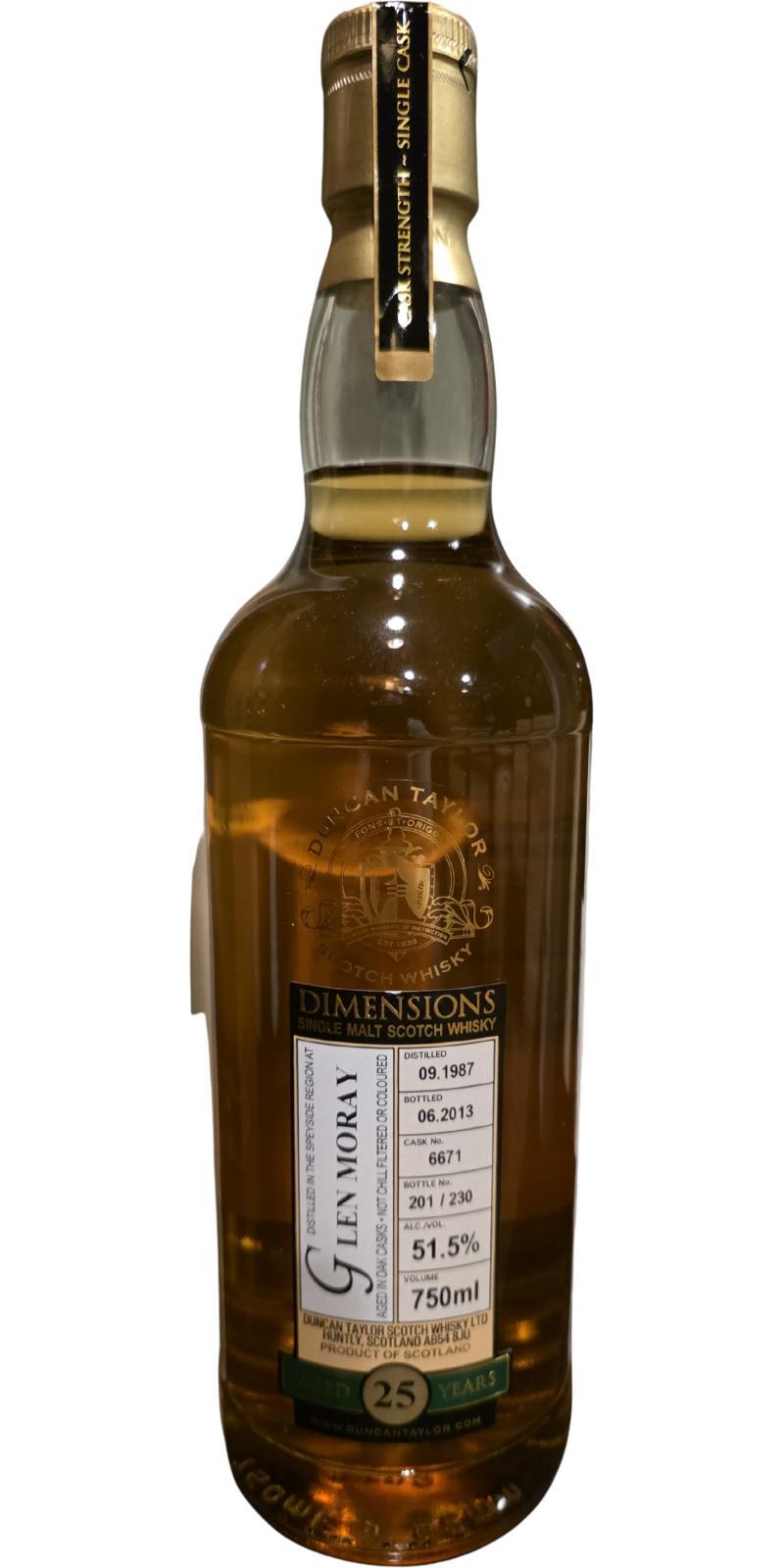 Glen Moray 1987 DT  Dimensions