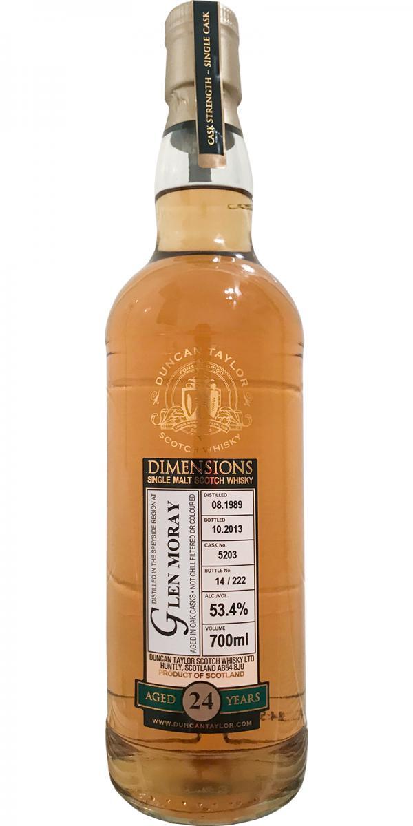 Glen Moray 1989 DT  Dimensions