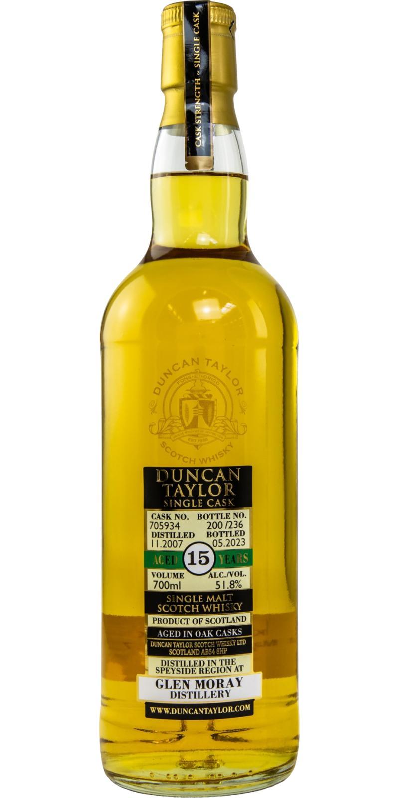 Glen Moray 2007 DT  Single Cask