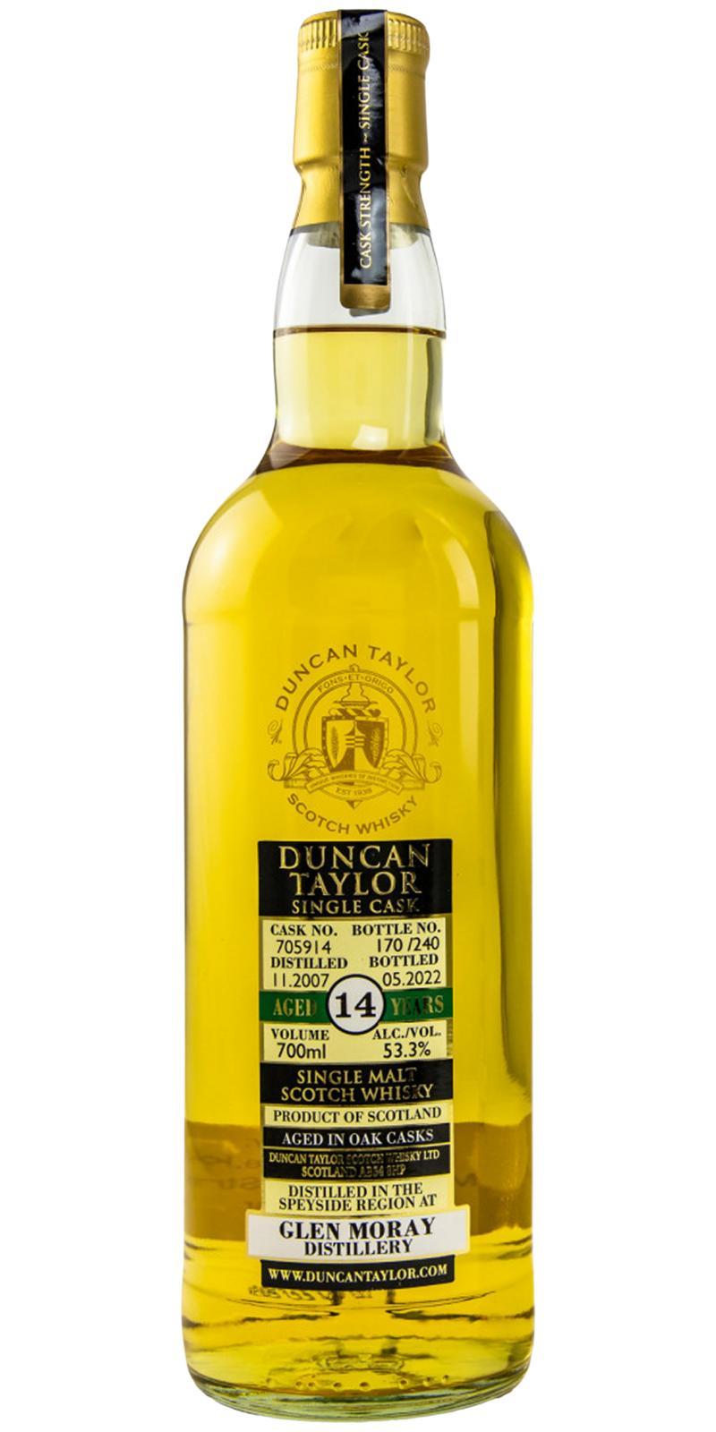 Glen Moray 2007 DT  Single Cask