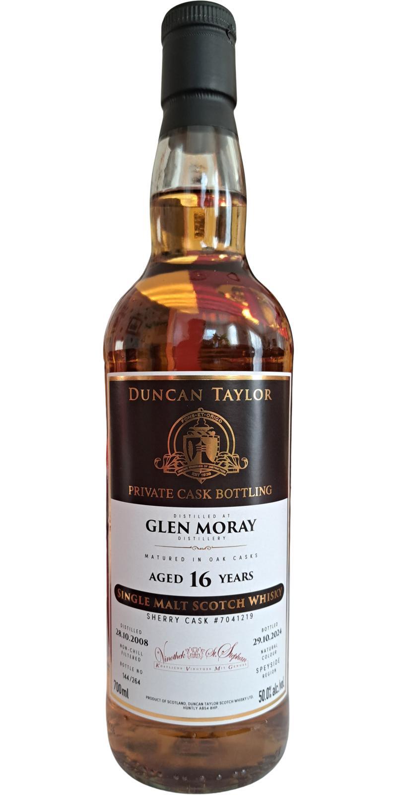 Glen Moray 2008 DT  Private Cask Bottling