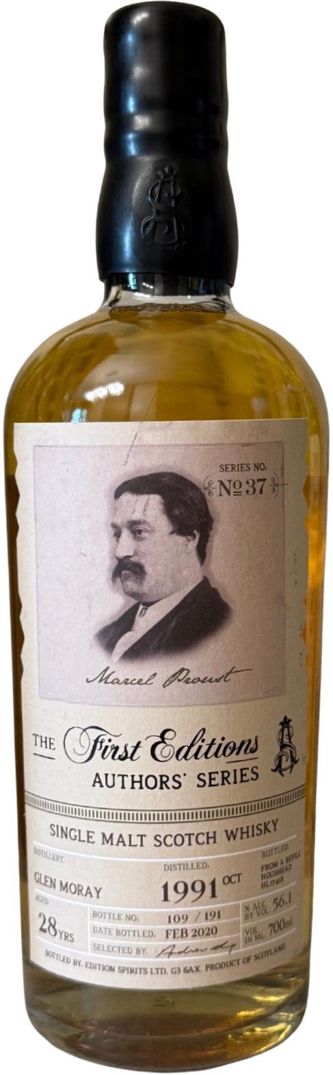 Glen Moray 1991 ED  The First Editions - Authors' Series