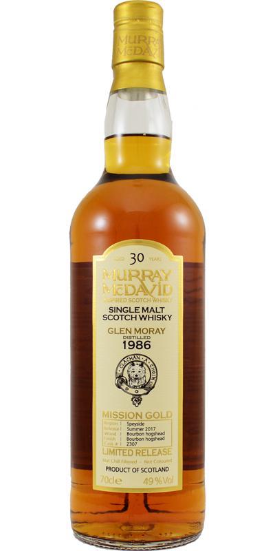 Glen Moray 1986 MM  Mission Gold - Limited Release