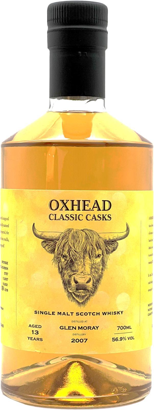 Glen Moray 2007 OXH  Oxhead Classic Casks