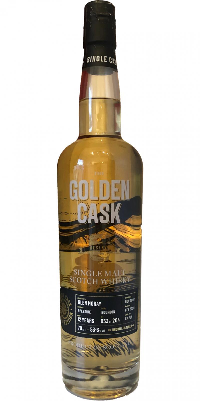 Glen Moray 2007 HMcD  The Golden Cask - Reserve