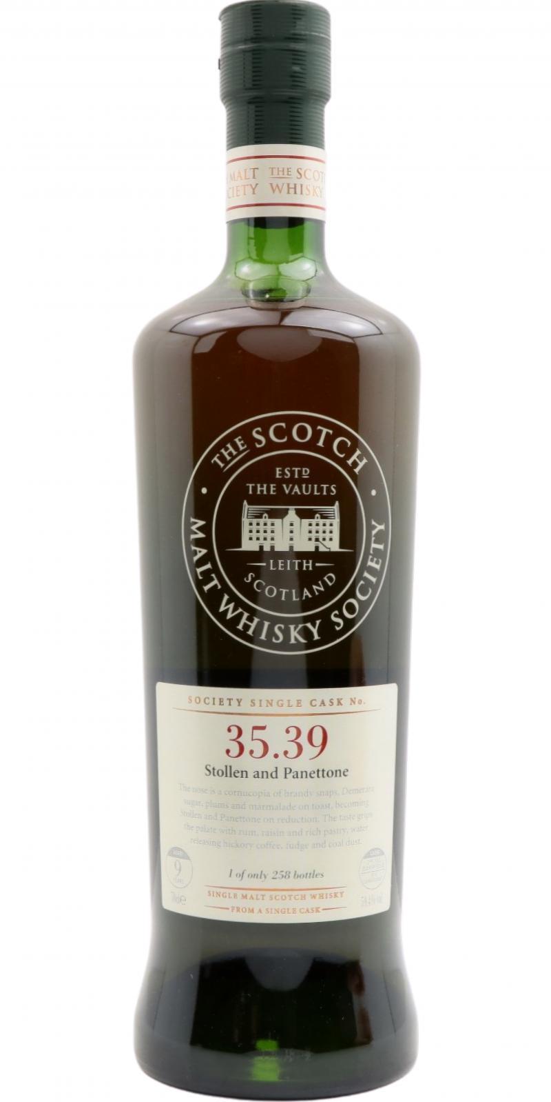 Glen Moray 09-year-old SMWS 35.39  Stollen and Panettone