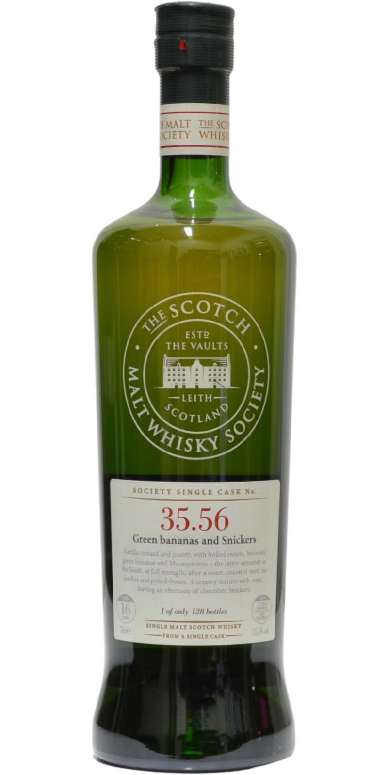 Glen Moray 16-year-old SMWS 35.56  Green bananas and Snickers