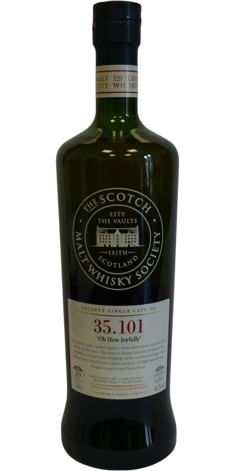 Glen Moray 1974 SMWS 35.101  Oh How Joyfully