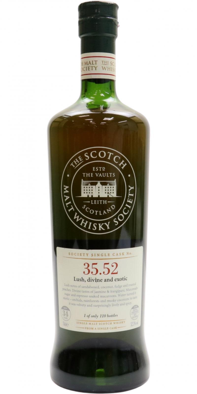 Glen Moray 1976 SMWS 35.52  Lush, divine and exotic