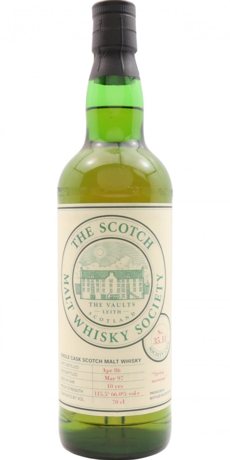 Glen Moray 1986 SMWS 35.11  Spring mornings