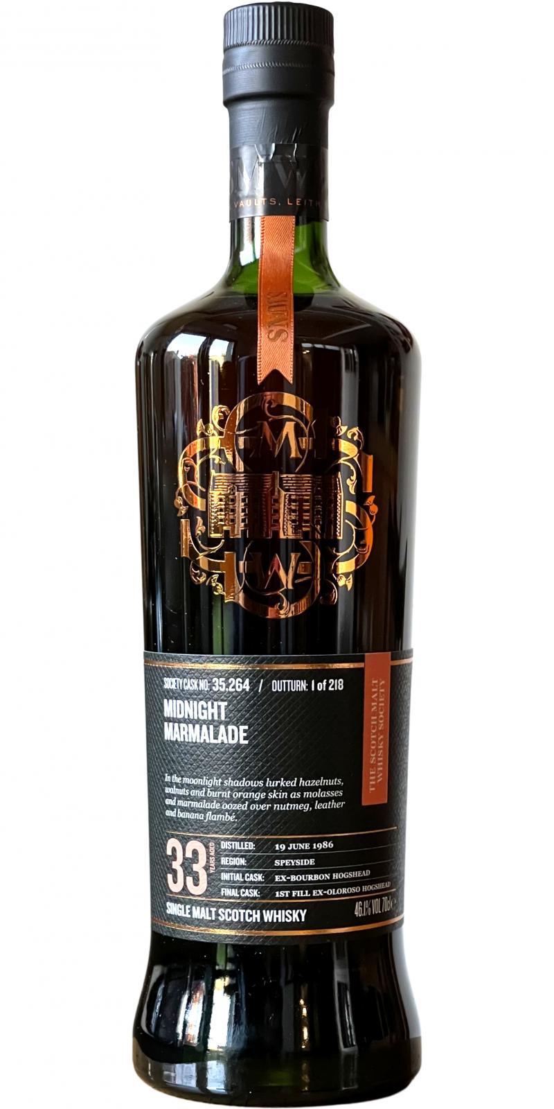 Glen Moray 1986 SMWS 35.264  Midnight marmalade