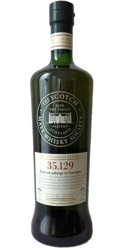 Glen Moray 1987 SMWS 35.129  Dans un auberge en Gascogne