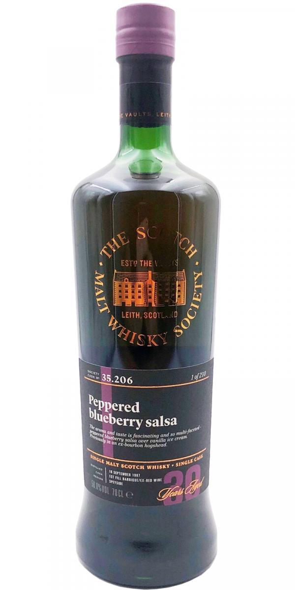 Glen Moray 1987 SMWS 35.206  Peppered blueberry salsa