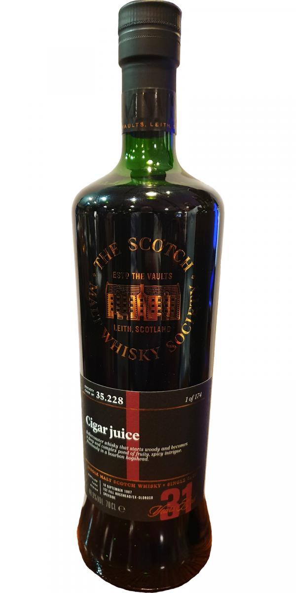 Glen Moray 1987 SMWS 35.228  Cigar juice
