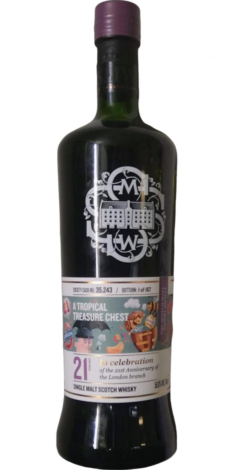 Glen Moray 1988 SMWS 35.243  A Tropical Treasure Chest