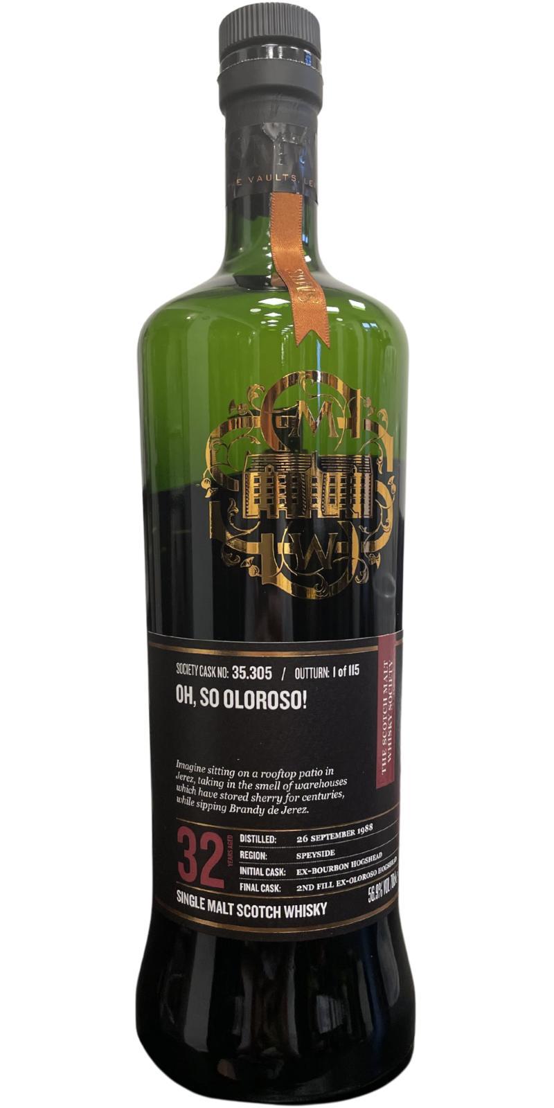 Glen Moray 1988 SMWS 35.305  Oh, so oloroso!