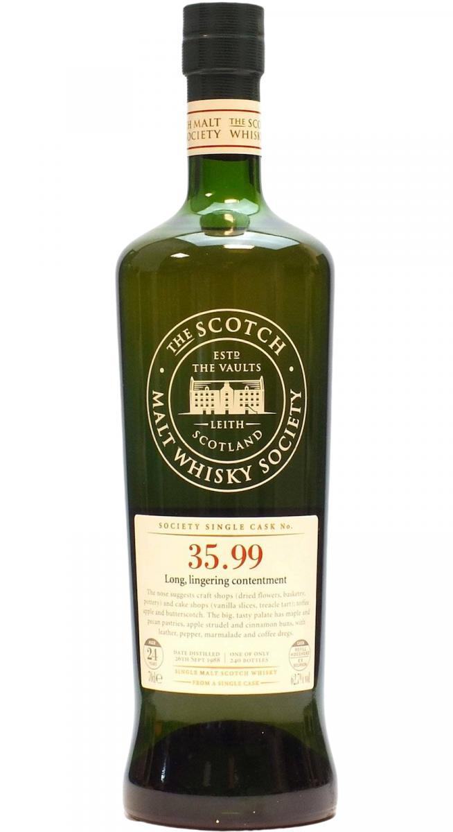 Glen Moray 1988 SMWS 35.99  Long, lingering contentment