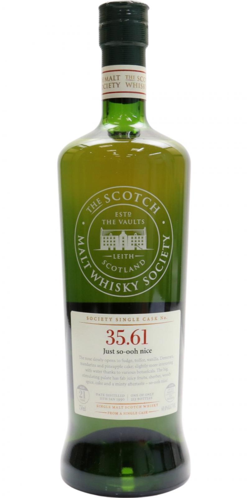 Glen Moray 1990 SMWS 35.61  Just so-ooh nice