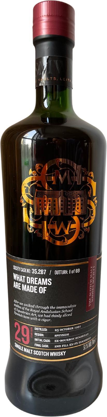 Glen Moray 1991 SMWS 35.287  What Dreams are made of