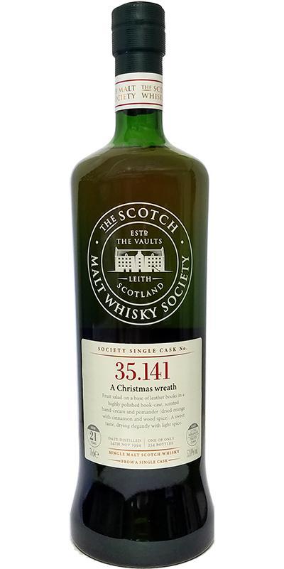 Glen Moray 1994 SMWS 35.141  A Christmas wreath