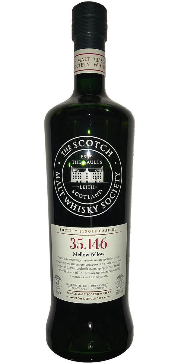 Glen Moray 1994 SMWS 35.146  Mellow Yellow