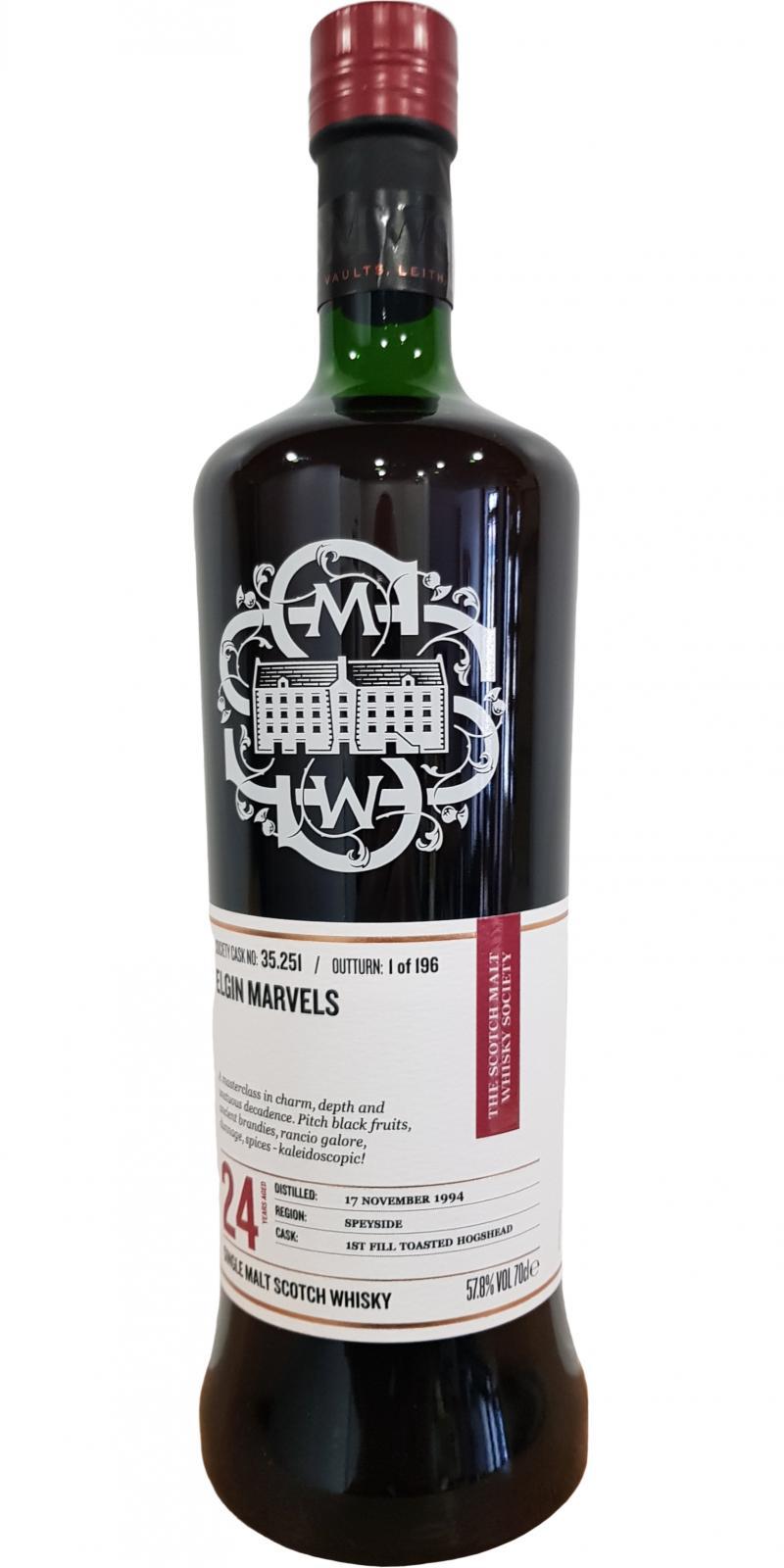 Glen Moray 1994 SMWS 35.251  Elgin marvels