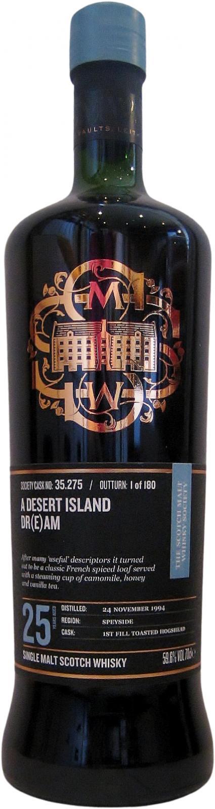 Glen Moray 1994 SMWS 35.275  A desert island dr(e)am