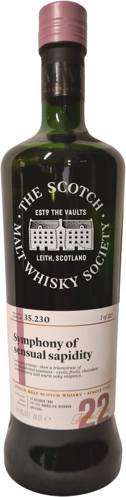 Glen Moray 1995 SMWS 35.230  Symphony of sensual sapidity