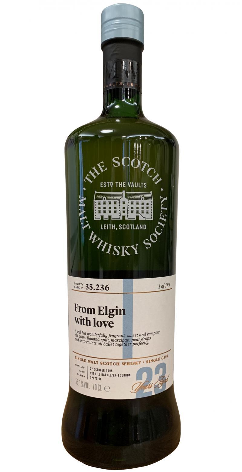 Glen Moray 1995 SMWS 35.236  From Elgin with love